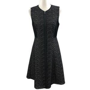 Tahari Tweed Sleeveless Zip Up Dress
